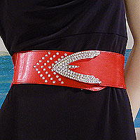 Wide with Crystal Rhinestone Design on Front