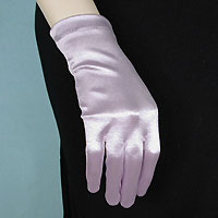 Wrist Length Satin Stretch Gloves