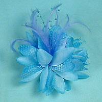 Large Ponytail Flower and Feather Holder