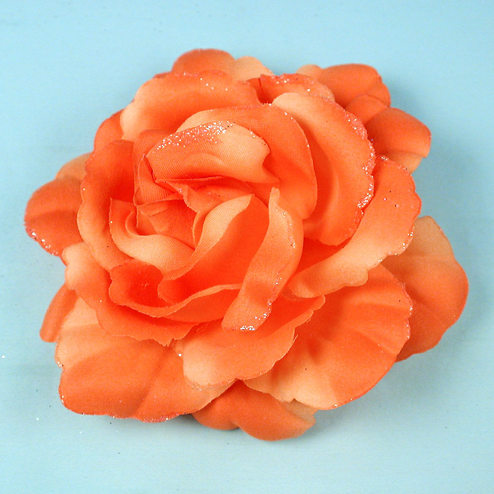 Large Flower Hair Clip and Ponytail Fastner with Glitter, a fashion accessorie - Evening Elegance