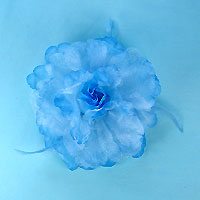 Sparkling Hair Flower Clip with Feathers