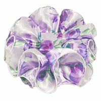 Floral Clip Claw Jaw Bows Large Satin Chiffon