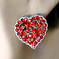 Crystal Rhinestone Heart Earrings