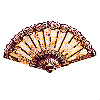 Elegant Rose Flower Lace Handheld Folding Hand Fan for Dancing and Costumes