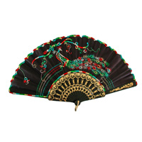 Peacock Fan with Black Background
