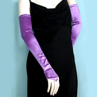 Long Satin Stretch Fingerless Opera Gloves