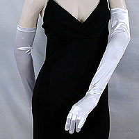 Long Satin Stretch Opera Gloves for Proms & Formal Events, Over 40 Colors
