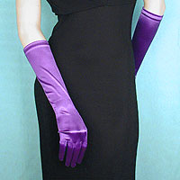 Satin Stretch Gloves Below the Elbow