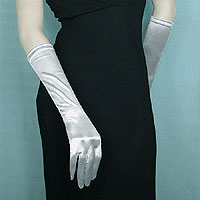 Satin Stretch Gloves Below the Elbow