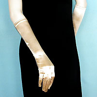 Satin Stretch Gloves Below the Elbow