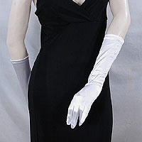 Satin Stretch Gloves Below the Elbow