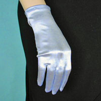 Wrist Length Satin Stretch Gloves