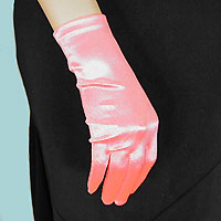 Wrist Length Satin Stretch Gloves