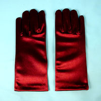 Wrist Satin Stretch Gloves for Children, Ages 3-7