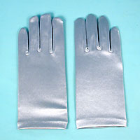 Wrist Satin Stretch Gloves for Children, Ages 7-14