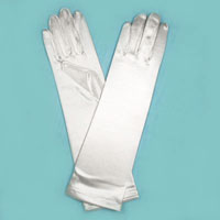 Long Satin Stretch Gloves for Toddlers, Ages 0-3