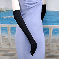 Matte Gloves in Over the Elbow Length