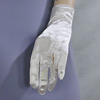 Wedding Ring Finger Embroidery Wrist Gloves