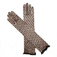Dotted Swiss Long Gloves for Sizes 7-14