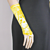 Rhinestone Studded Long Fingerless Satin Stretch Gloves, a fashion accessorie - Evening Elegance