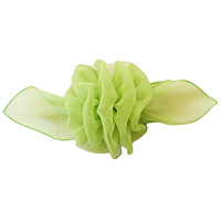 Small Puffy Chiffon Bow on French Clip Barrette