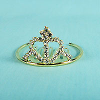 Tiny crystal rhinestone crown