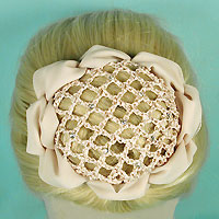 Rhinestone Studded Hair Bun Snood with Claws