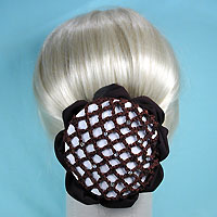 Rhinestone Studded Hair Bun Snood with Claws