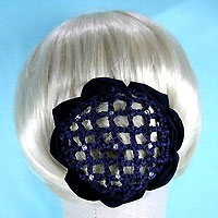 Rhinestone Studded Hair Bun Snood with Claws