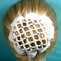 Rhinestone Studded Hair Bun Snood with Claws