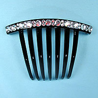 Large Rhinestone Trimmed Comb