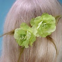 Set of Two Silk Flower Hair Clips