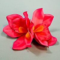 Double Orchid Flower Hair Clips