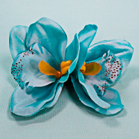 Double Orchid Flower Hair Clips