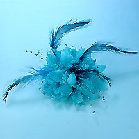 Large Ponytail Flower and Feather Holder