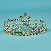 Gold Crown with Aurora Borealis Crystals