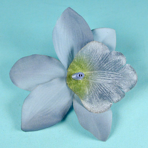 Large Fabric Orchid Flower Clip, a fashion accessorie - Evening Elegance