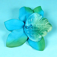 Large Fabric Orchid Flower Clip