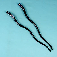 Rhinestone Curved Hair Sticks