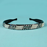 Clear and Steel Crystal Rhinestone Headband