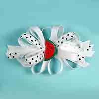 Ribbon Bow with Fruit Ornament