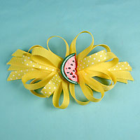 Ribbon Bow with Fruit Ornament