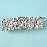 Large Pav? Crystal Rhinestone Barrette