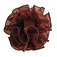 Large Puffy Ruffled Organza Hair Bow Clip Claw
