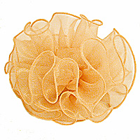 Large Puffy Ruffled Organza Hair Bow Clip Claw