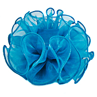Large Puffy Ruffled Organza Hair Bow Clip Claw