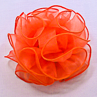 Large Puffy Ruffled Organza Hair Bow Clip Claw