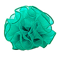 Large Puffy Ruffled Organza Hair Bow Clip Claw