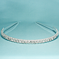 Crystal Rhinestone Headband Set Silver for Casual, Formal, Prom and Weddings