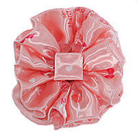 Large Satin Chiffon Print Jaw Clip Claw Bows